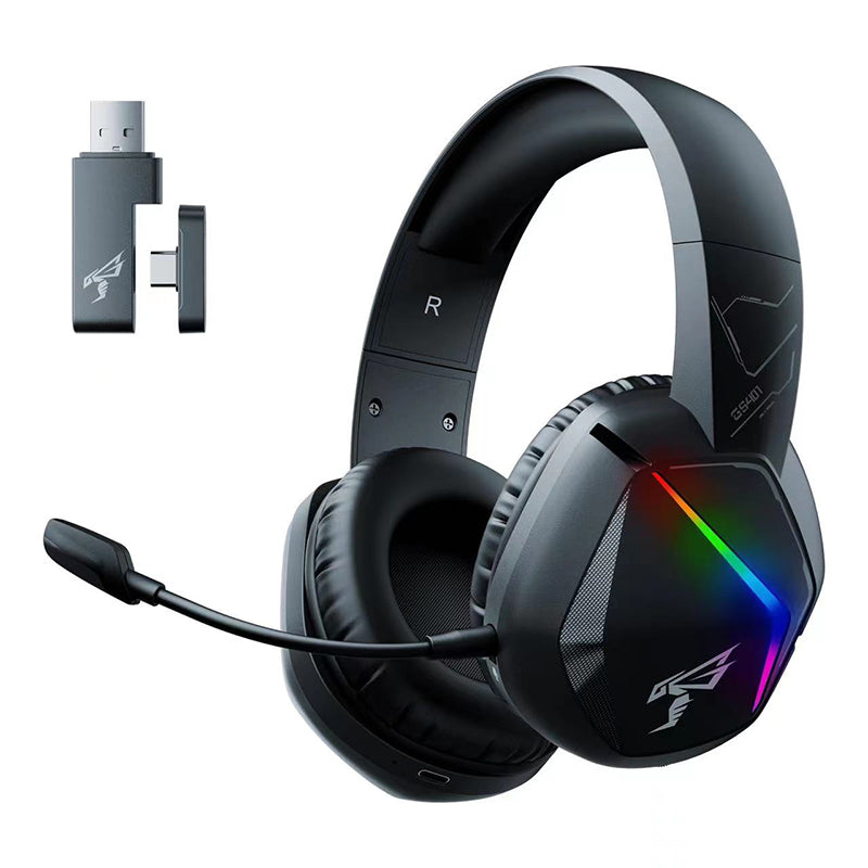 SOMIC GS401PRO 2.4G Wireless Bluetooth Headset Low Latency Gaming Headphone with RGB Light SOMIC GS401PRO 2.4G Wireless Bluetooth Headset Low Latency Gaming Headphone with RGB Light